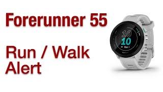 Garmin Forerunner 55 - How To Setup Run Walk Interval Alerts (10 & 1)