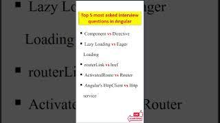 Common Asked Angular Interview Questions
