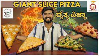 Giant 22.5 CM Pizza Slice at La Pino'z Pizza | Kannada Food Review | Unbox Karnataka