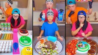 Minecraft cake vs chocolate cake ice cream challenge!  #minecraft #funny by Ethan Funny Family