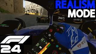 F1 24 REALISM MODE | Daniel Ricciardo at Baku | 100% RACE + VR + COCKPIT + NO ASSISTS