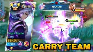 LING FASTHAND SUPER AGGRESSIVE CARRY THE TEAM ( totally insaaane!! ) Top Global Ling Mobile Legends