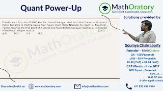 Quant Power-Up: Tackle CAT QA - Time Speed Distance | Actual CAT Problem | Daily Practice #18