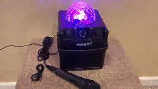 HIKEP Bluetooth Karaoke Machine with Disco Ball Review, Lightweight, portable, good light show and p