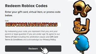 NEW ROBLOX PROMO CODES JANUARY 2025 (FREE ROBLOX ITEMS)