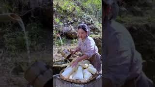 Hard working day! Traditional Chinese Cooking, peaceful countryside and beautiful native woman!