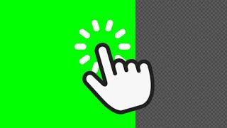 Mouse click hand sound effect green screen, Alpha Channel || free download