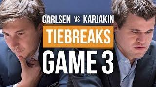 Karjakin vs Carlsen: World Championship Tiebreak Game 3