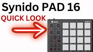 Synido Tempo Pad 16 QUICK LOOK MIDI Controller For Beginners & Pros 16 Pad Beat Maker