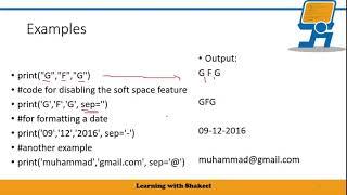 Separator in Print Function in Python