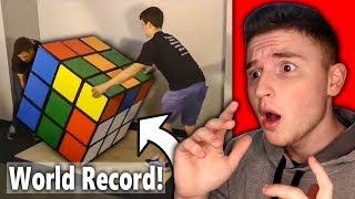 Kid can solve GIANT rubiks cube in record time..