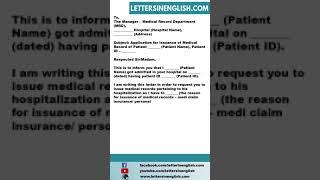 Letter to Hospital Requesting Medical Records