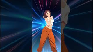 Animated and real Girl dancing #ai #2024 #anime #dancing #dancevideo