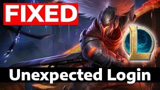 How To Fix League of Legends Unexpected Login Error