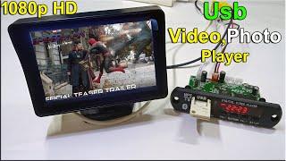 USB MP5 Video Player Part-2, 1080p Full HD Usb Video Player /Panel / Kit, How To Use  Usb Video Card