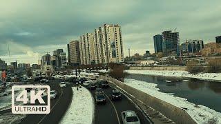 Walking down the street on a sunny winter day in Ulaanbaatar | ASMR | 4K | Walking tour | Relax