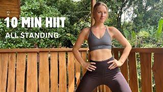 10 MIN FAT BURNING HIIT WORKOUT, NO EQUIPMENT, ALL STANDING, LOWER BODY