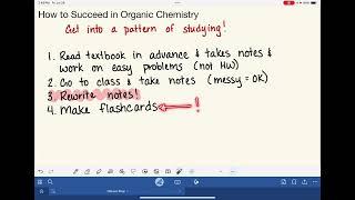 Prep for ochem: How to succeed in organic chemistry