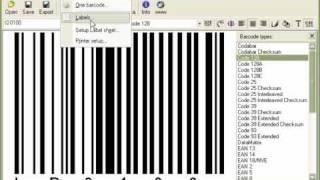 Printing labels with barcodes of serial numbers