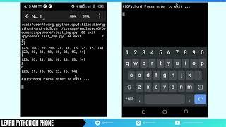 Python on Phone: 23 List Pop Method in Python #Python #PythononPhone