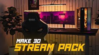 Make 3D Stream Package| Stream Pack Tutorial | Amdroid