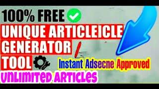 Free Unique Article Generator Tool (1-Click)  CREATE UNLIMITED ARTICLES | teachnicalfakher