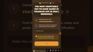 THE MOST PROFITABLE TAP-TO-EARN GAMES IN TELEGRAM APP IN 2025 | MEMEGIRLS | Memefi New Video Code