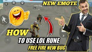 How To Use Lol Rune | New Emote In Free Fire | SARFIRA gamers