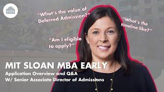 Application Tips for MIT Sloan's Deferred MBA Admission Process
