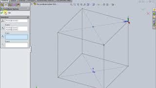 The coordinate system SOLIDWORKS