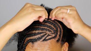 Side Cornrows With Twists Watch Me Cornrow My Own Natural Hair