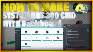 how to make system bot with dashboard 200 cmd ticket music level up  and more #discordbot  #discord