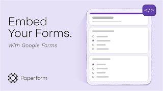 How to Embed a Google Form