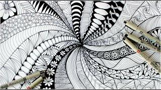 Zentangle art || Doodle patterns || Zen-doodle