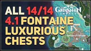 All 4.1 Fontaine Luxurious Chests Locations Genshin Impact