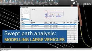 Swept path analysis: Modelling large vehicles