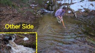 Unclogging Completely Clogged Culvert Releasing Tons Of Sand And Rocks