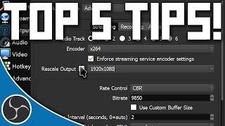 OBS Studio 132 - TOP 5 TIPS TO OPTIMIZE YOUR VIDEO SETTINGS FOR PERFORMANCE (OBS Performance Guide)