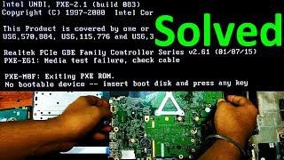 How to fix PXE-E61 Media test failure, check cable | PXE-M0F Exiting PXE ROM No bootable device