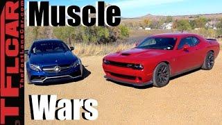 2017 Mercedes-AMG C63 S vs Dodge Challenger Hellcat Mashup Review: German vs American Muscle