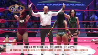 CMLL-LA CATALINA-DARK SILUETA - STEPHANIE VAQUER VS SKADI - SANELY - TESSA B. /ARENA MÉXICO/26-04-24