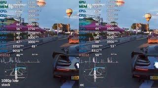 Forza Horizon 4 on Ryzen 2400G Vega 11 - stock vs. oc - Gameplay Benchmark Test