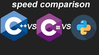 Python vs C++ vs C# Speed Comparison