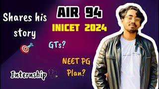 AIR 94 INICET 2024 ~ Dr. Rahul Mazumder talks about his Journey |From Peripheral College to AIIMS 