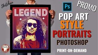 T Shirt Design Photoshop Course | How to Make a Pop Art Style Design in Photoshop | Design Class