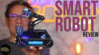 Smart Robot Car Kit for Raspberry Pi 4 3 Model B+/B Tank Tracked Robot with 4-DOF Robotic Arm