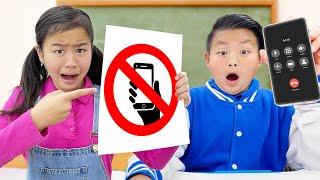 Jannie and Alex School Rules for Kids to Follow | NO PHONES IN CLASS
