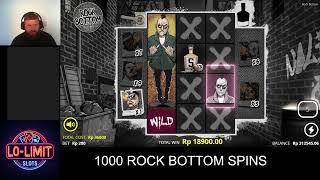 1000 Spins on Rock Bottom NoLimit City - Lo-Limit Slots Live Stream