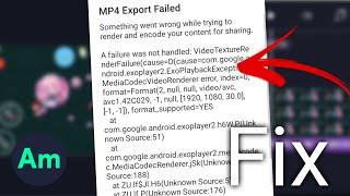 Fix After Motion Z Mp4 Export Failed Error Tutorial
