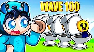 WAVE 100 ENDLESS MODE in TOILET TOWER DEFENSE